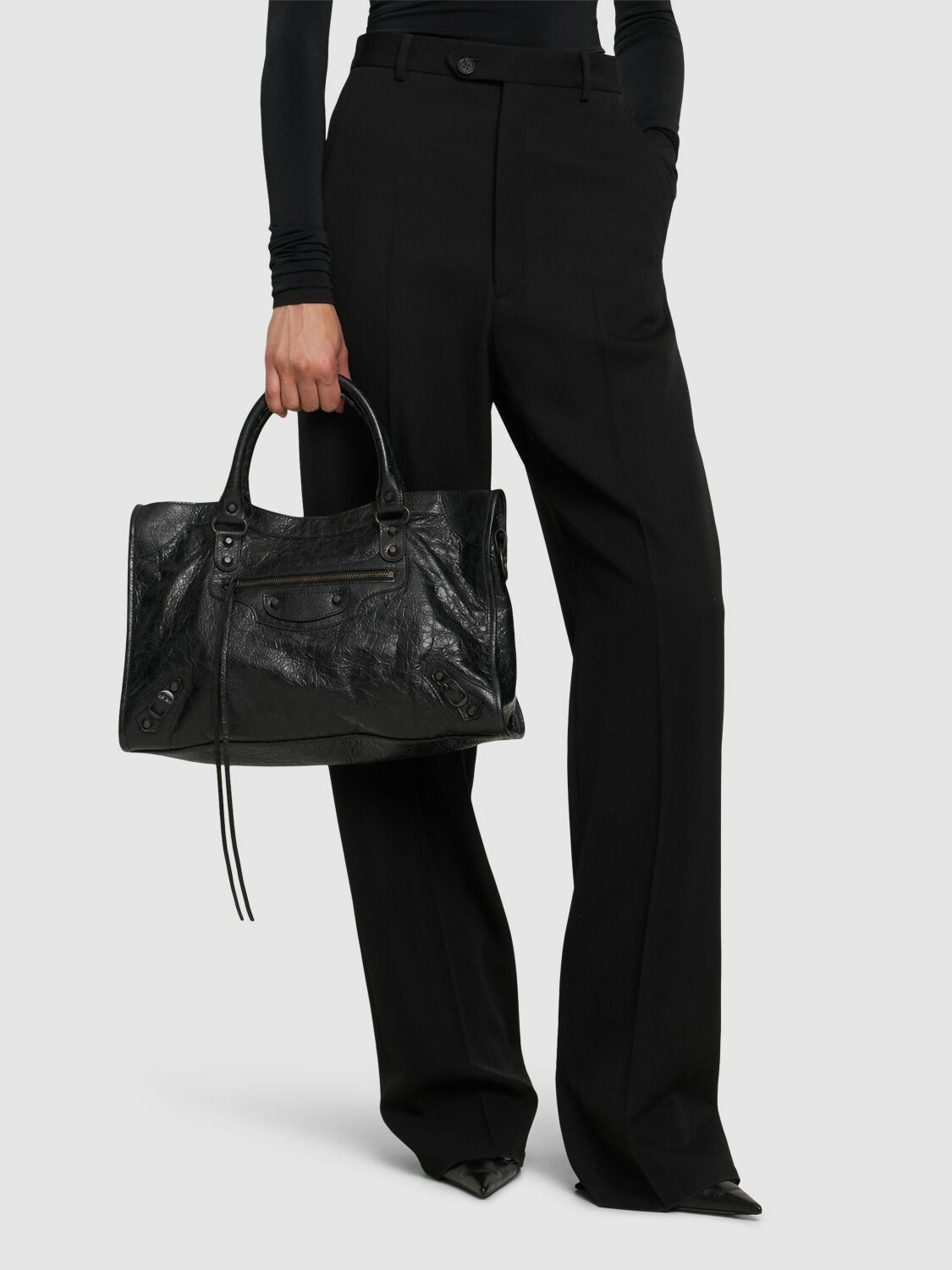 ◆BALENCIAGA◆Le City T Arena Storico レザー バッグ ブラック BALENCIAGA Medium Le City Arena Storico Leather Bag Balenciaga