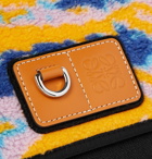 Loewe - Eye/LOEWE/Nature Logo-Debossed Leather-Trimmed Printed Fleece and Canvas Messenger Bag - Multi