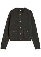 Toteme Wool-blend Cardigan Charcoal