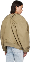 Y/Project Beige Double Zip Bomber Jacket