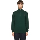 PS by Paul Smith Green Zebra Zip-Up Sweater