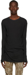 Boris Bidjan Saberi Black Rib LS1 Long Sleeve T-Shirt