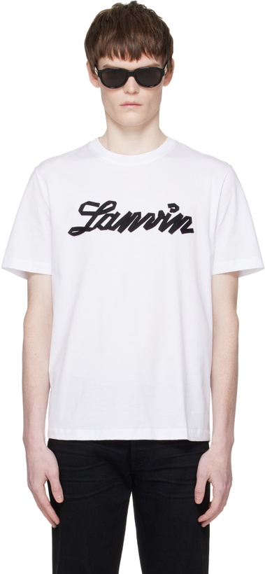 Photo: Lanvin White 'Lanvin Ribbon' T-shirt