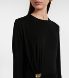 Vince Draped wool-blend midi dress