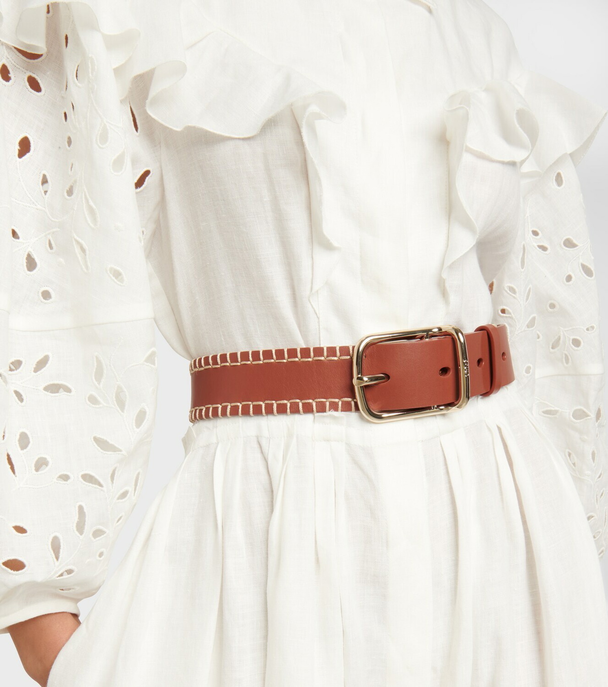 Chloe - Louela reversible leather waist belt Chloe