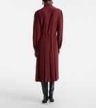 Gucci Pleated silk crêpe de chine midi dress