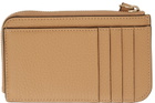 Chloé Tan Alphabet Zip Around Card Holder