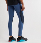 Nike Training - Pro Mesh-Panelled Stretch-Jersey Tights - Blue
