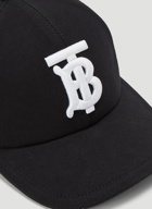 TB Monogram Baseball Cap in Black