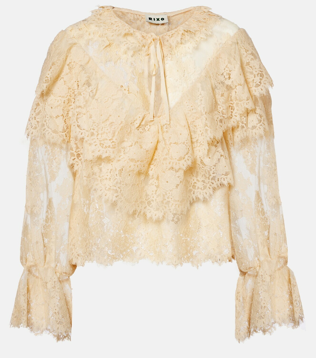 Rixo Faryn ruffled lace blouse