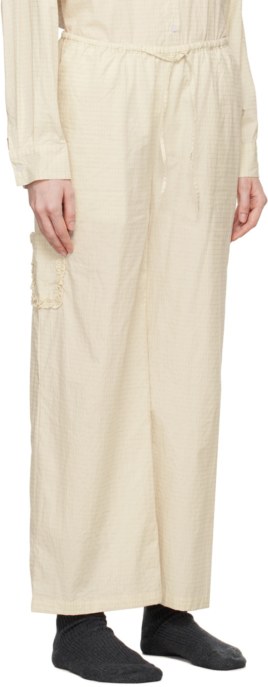 Deiji Studios Beige Check Pyjama Set
