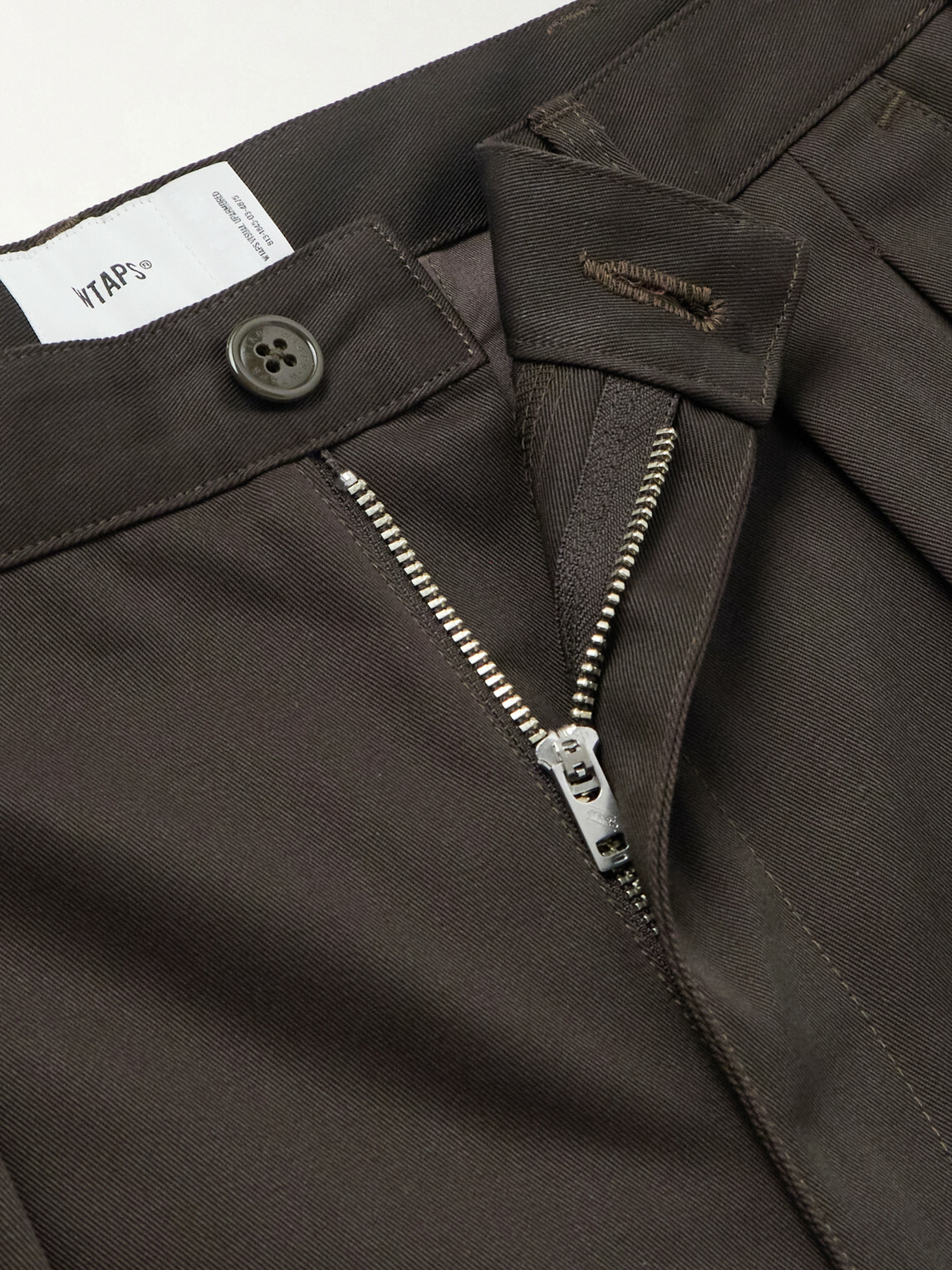 WTAPS - Straight-Leg Pleated Twill Trousers - Brown WTAPS