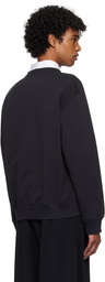 MM6 Maison Margiela Black Newspaper Print Jersey Sweatshirt