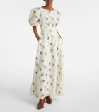 Gabriela Hearst Ranya puff-sleeve linen maxi dress