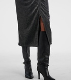 Marant Etoile Jenisa draped gathered midi dress