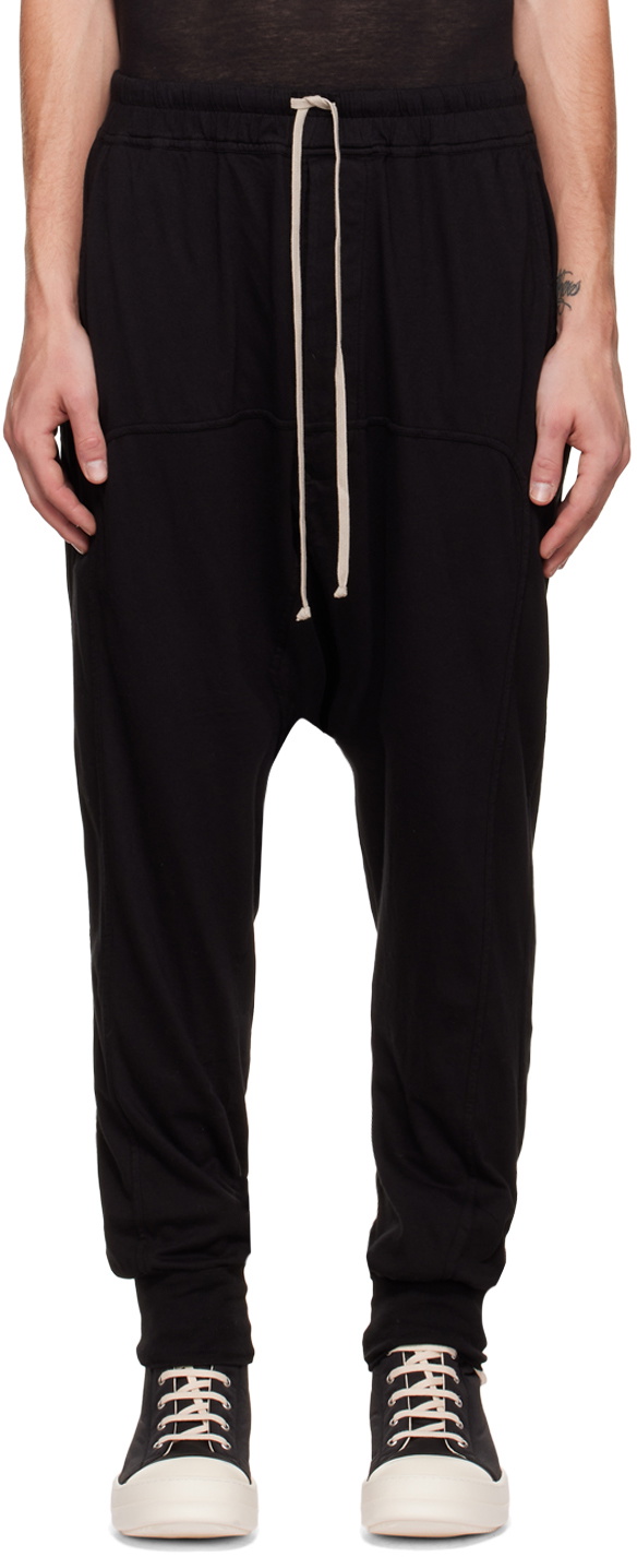 Rick Owens Drkshdw Black Prisoner Lounge Pants Rick Owens Drkshdw