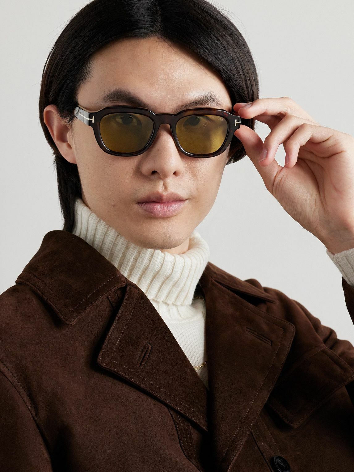 TOM FORD - Icon D-Frame Tortoiseshell Acetate Sunglasses