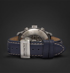 Bremont - ALT1-B2(GMT) Automatic Chronograph 43mm Stainless Steel and Leather Watch - Blue