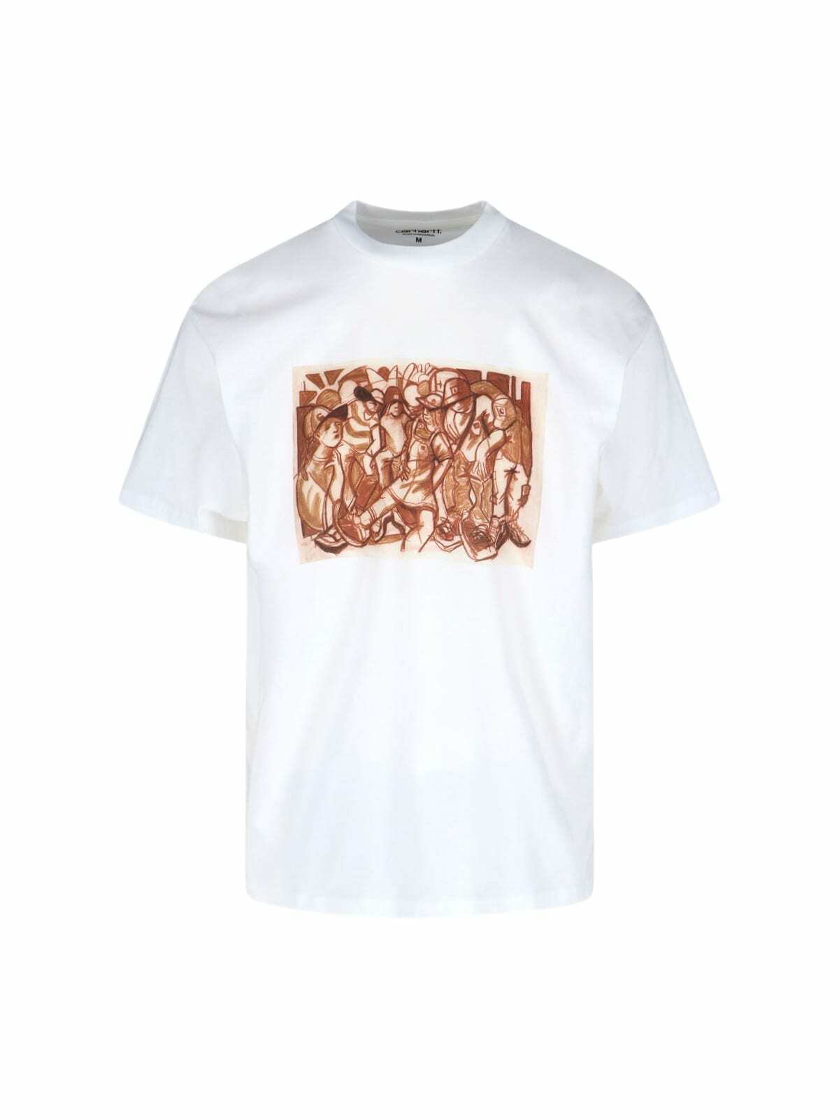 Tシャツ・カットソー Carhartt Beige cotton oversize S/S Nelson T-Shirt Carhartt WIP Nelson T-Shirt - Fleur De Sel – Arrowild