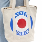 Kenzo Target Logo Tote Bag in Ecru