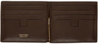 TOM FORD Brown T Line Money Clip Wallet