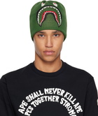 BAPE Green 2nd Shark Knit Beanie