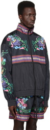 Versace Jeans Couture Black V-Emblem Garden Jacket