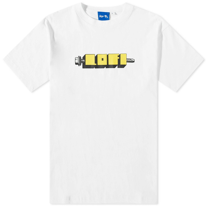 Photo: Lo-Fi Men's Screw Logo T-Shirt in White