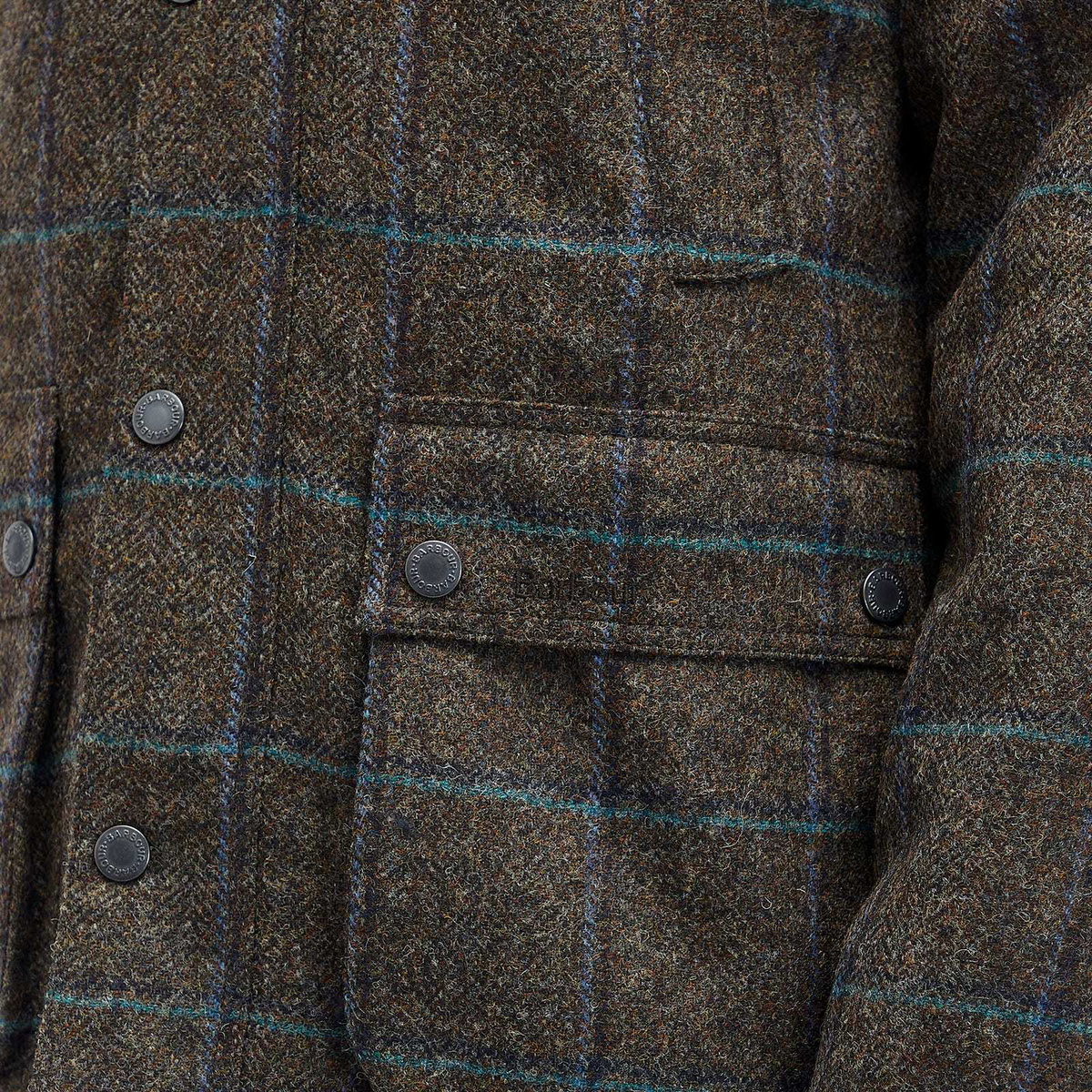 Barbour Men's Bedale Check Wool Jacket in Brown Barbour