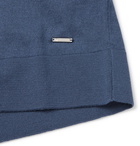 Dunhill - Contrast-Tipped Pima Cotton-Jersey Polo Shirt - Blue