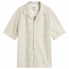 Merely Made Men's Floral Cut Work Shirt in Pearl Ivory