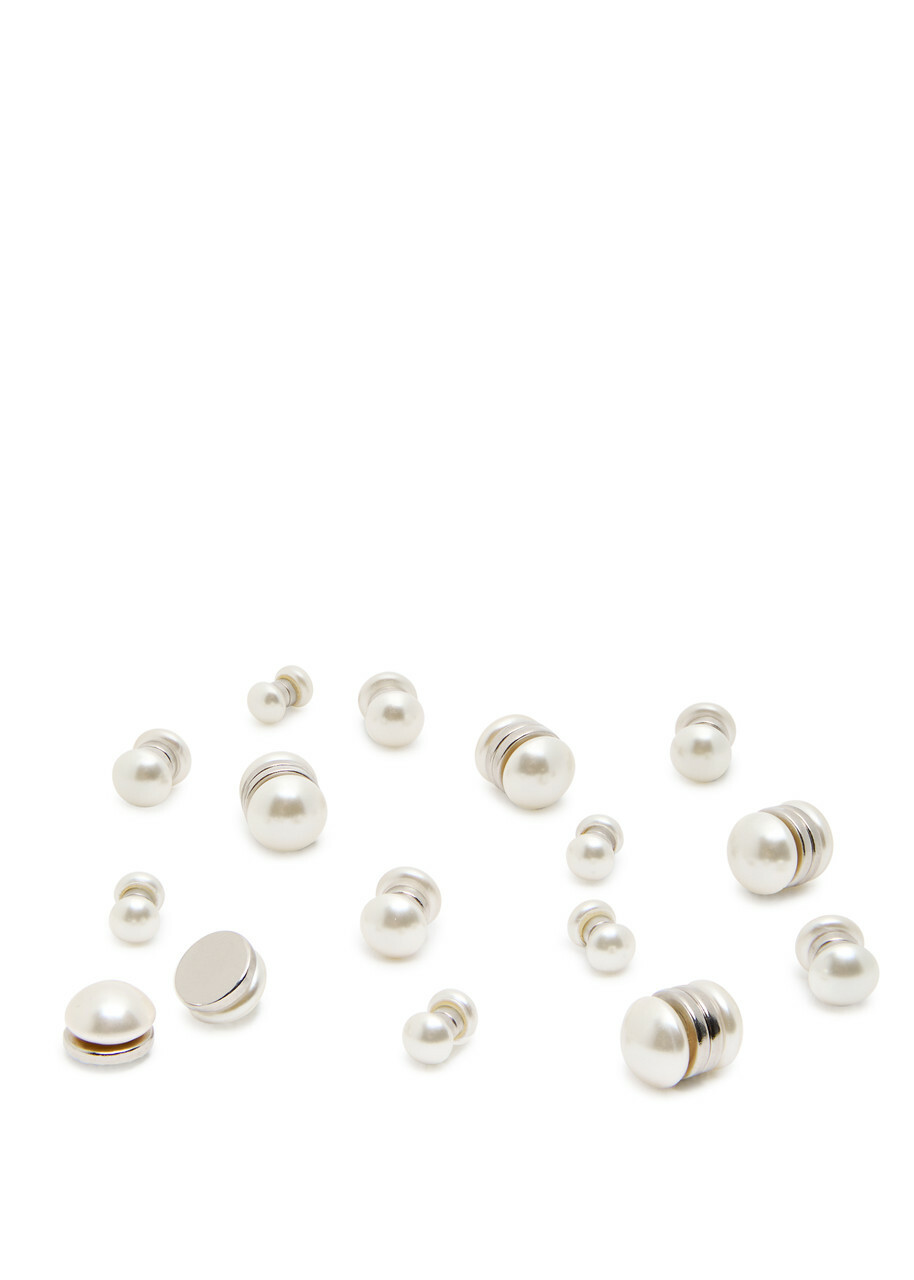 Jennifer Behr Paige Faux Pearl-embellished Hair Magnets - set of Fifteen - One Size