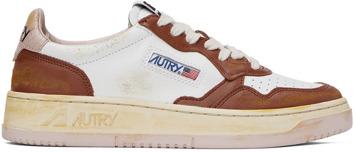 Photo: AUTRY White & Brown Super Vintage Sneakers
