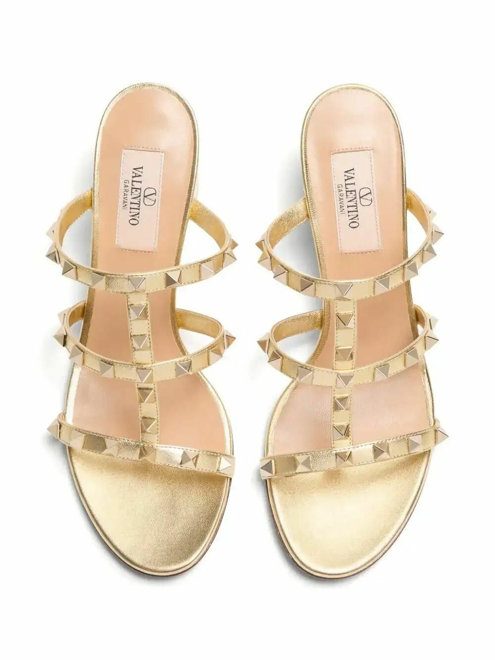 Valentino Garavani 60mm Rockstud Sandals Calfskin
