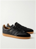 adidas Originals - Samba OG Suede-Trimmed Leather Sneakers - Black