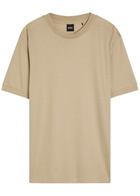 Boss Thompson Fine-knit Cotton-blend T-shirt Beige