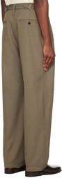 LEMAIRE Beige One Pleat Trousers