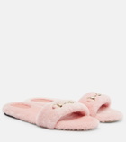 Gucci Siaga Horsebit shearling slides