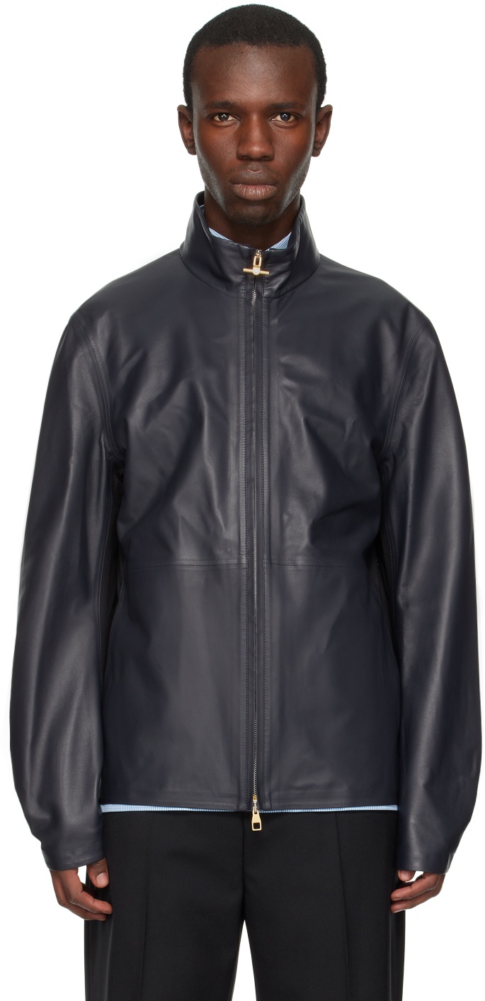 Dunhill Black Performance Leather Jacket Dunhill