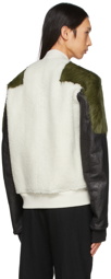 Rick Owens Off-White Shearling Flight Bomber Jacket