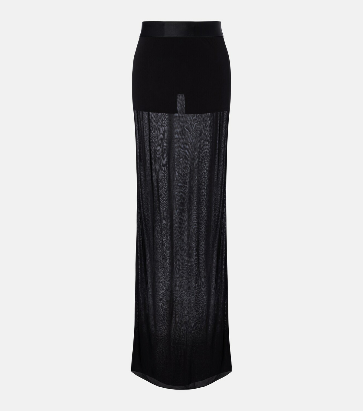 Gucci Semi-sheer crêpe maxi skirt