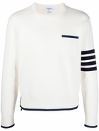 THOM BROWNE - Crew Neck Sweater With Logo