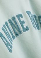 Anine Bing Miles Logo-appliquéd Cotton Sweatshirt Light Blue