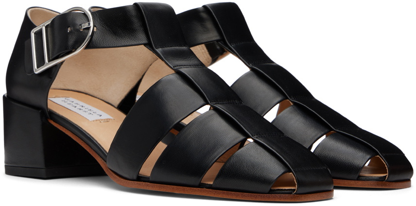 Gabriela Hearst Black Lyle Block Heel Heeled Sandals