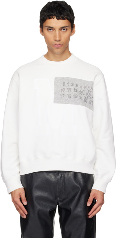 Photo: MM6 Maison Margiela Off-White Logo Sweatshirt