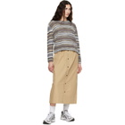 A.P.C. Beige Organic Cotton Midi Skirt