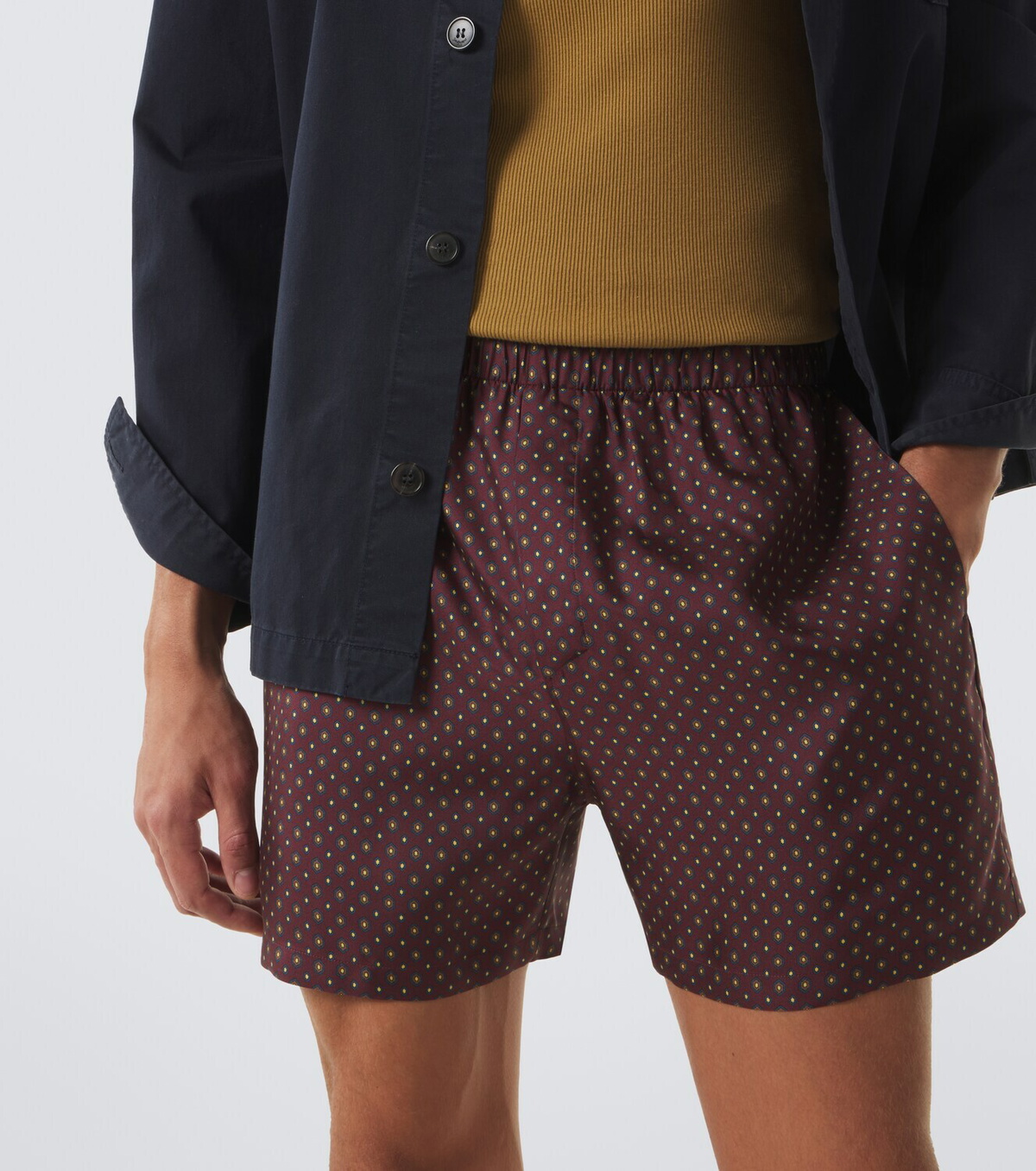 Saint Laurent Printed silk shorts