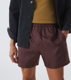 Saint Laurent Printed silk shorts