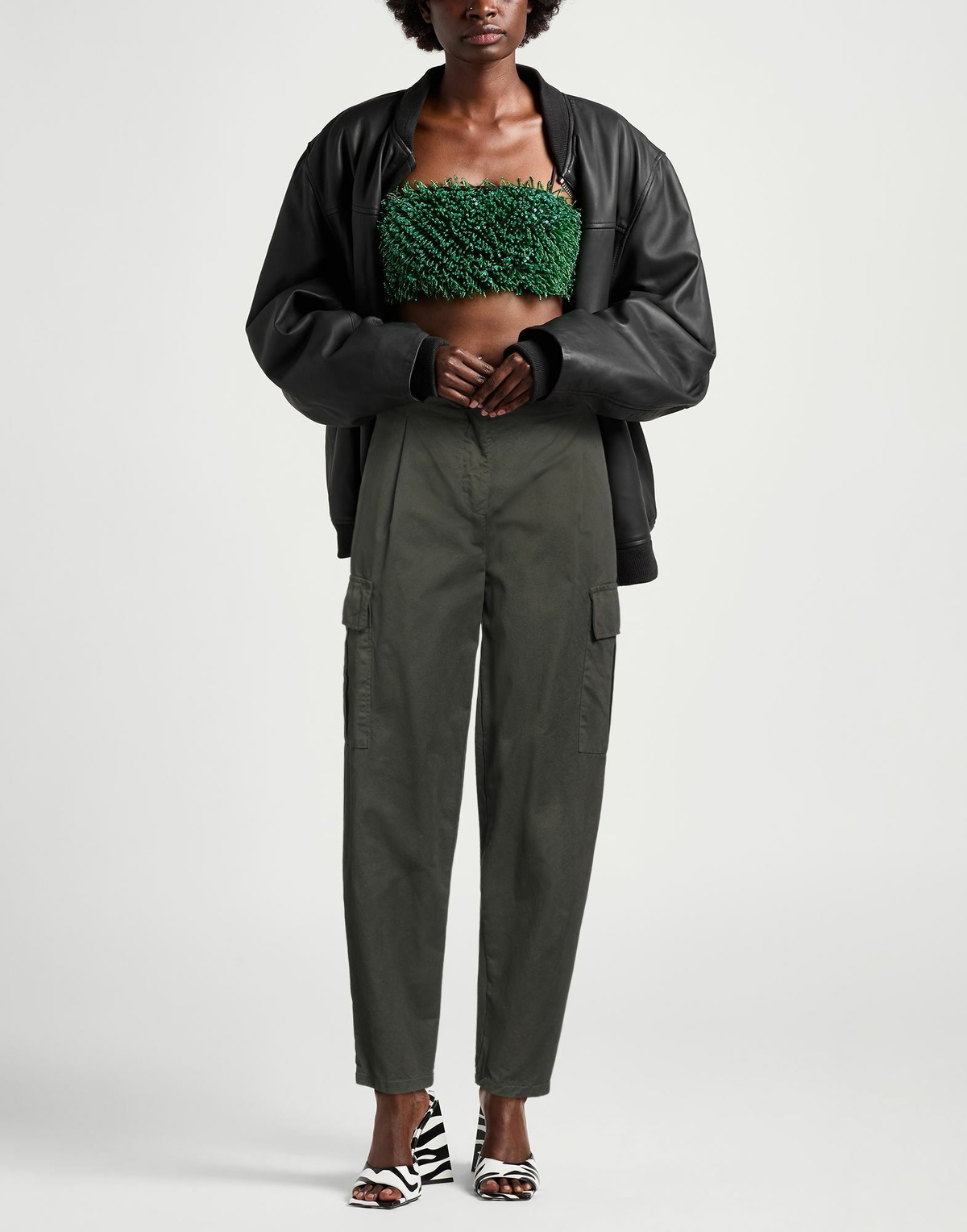Berna Womens Pants Dark in Green