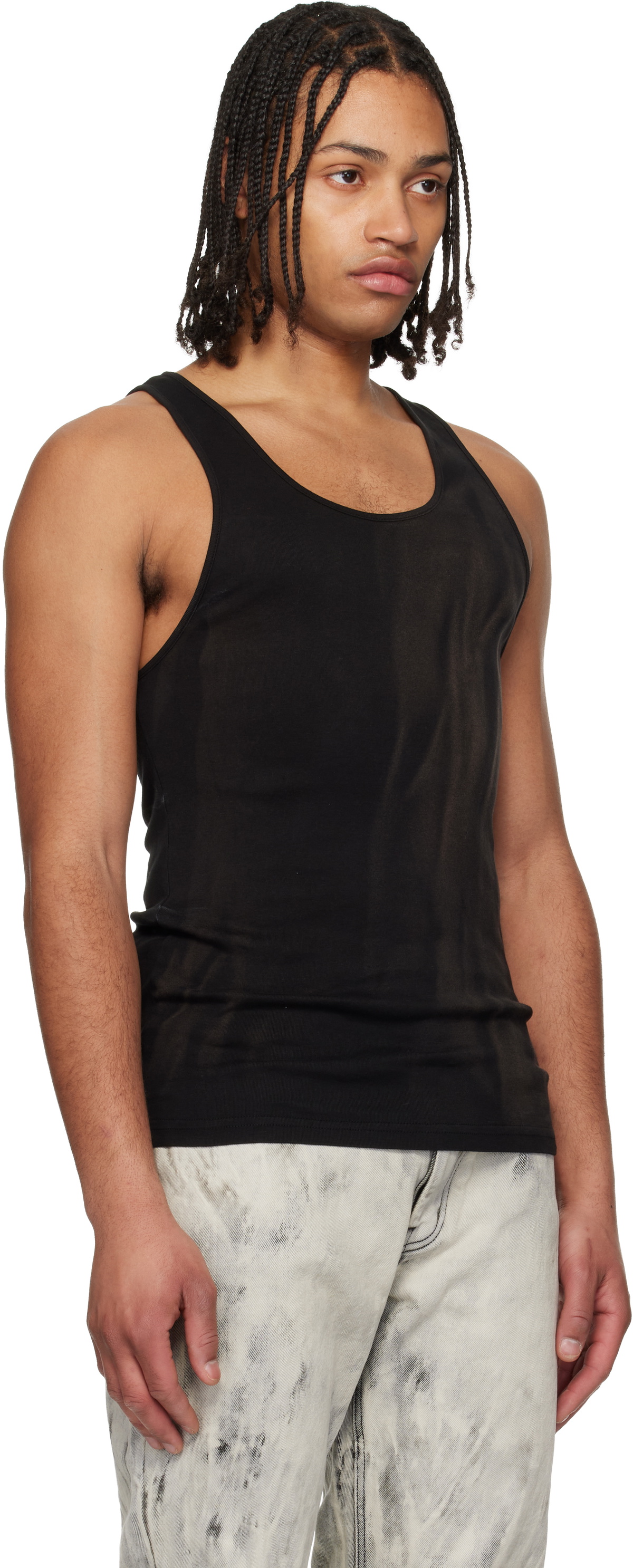 ALEXANDER DIGENOVA Black Faded Tank Top